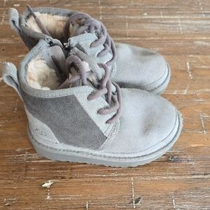 UGG Kids Gray Suede Boots